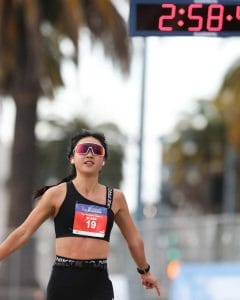 A person running the SF marathon