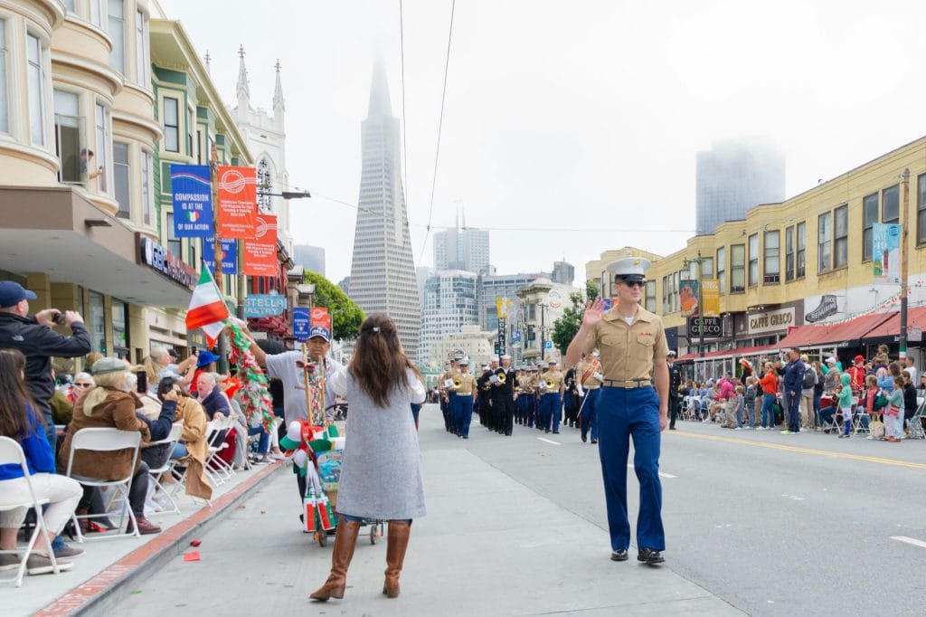 Italian Heritage Parade in North Beach San Francisco