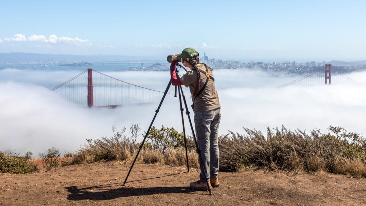 Hawk Hill sunrise, Golden Gate Overlook