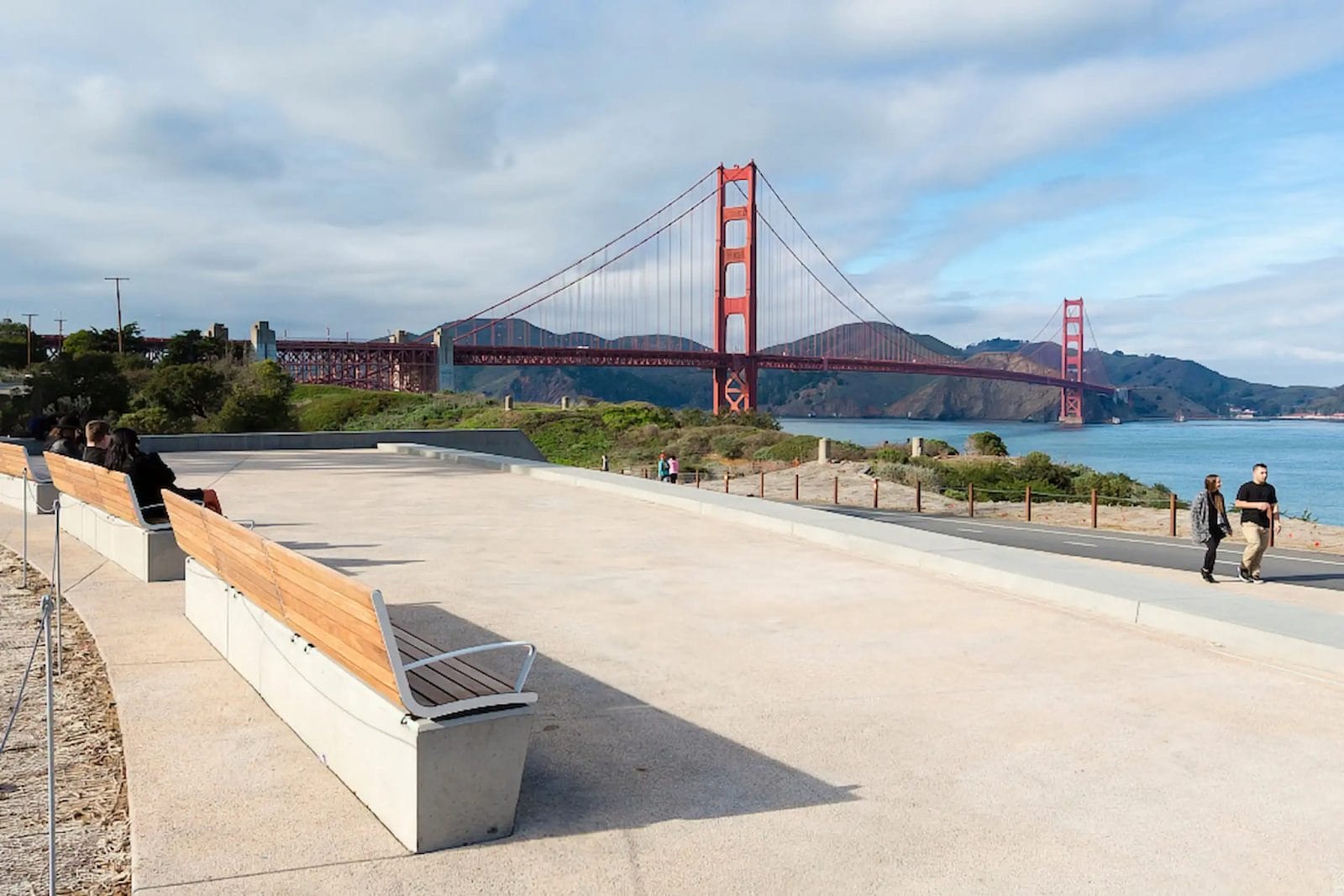 Lands End trail, Fort Point below bridge