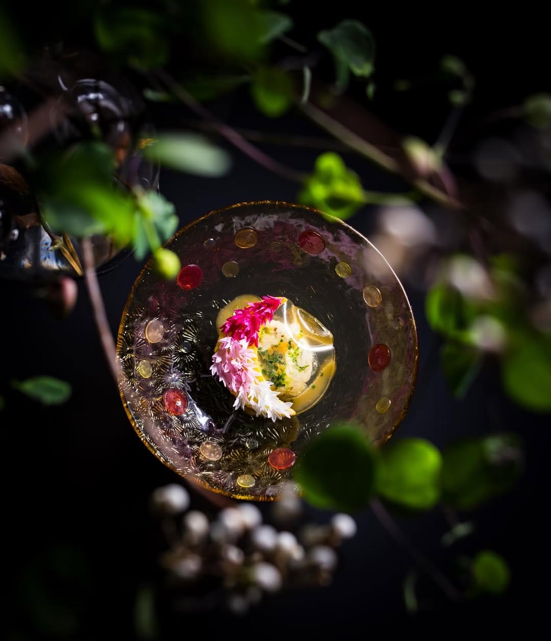 a platter at a michelin star restaurant of SF perfect for Valentine day 