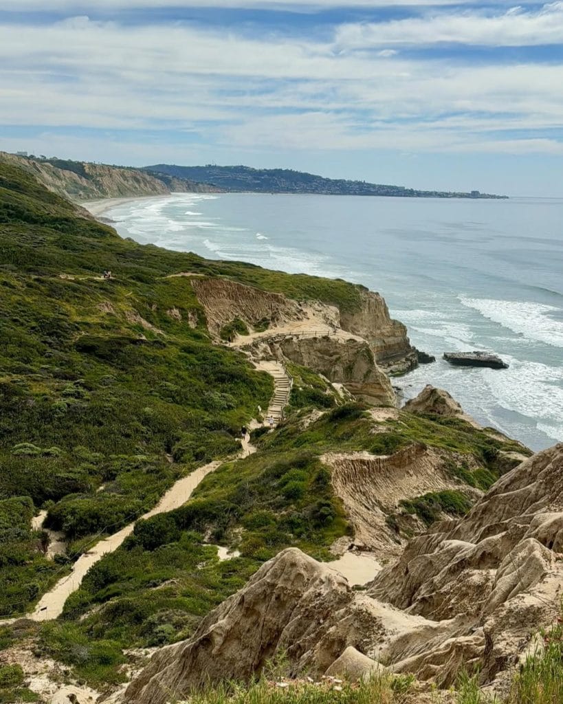 Coastal cliffs and ocean view in San Diego California sunny destination