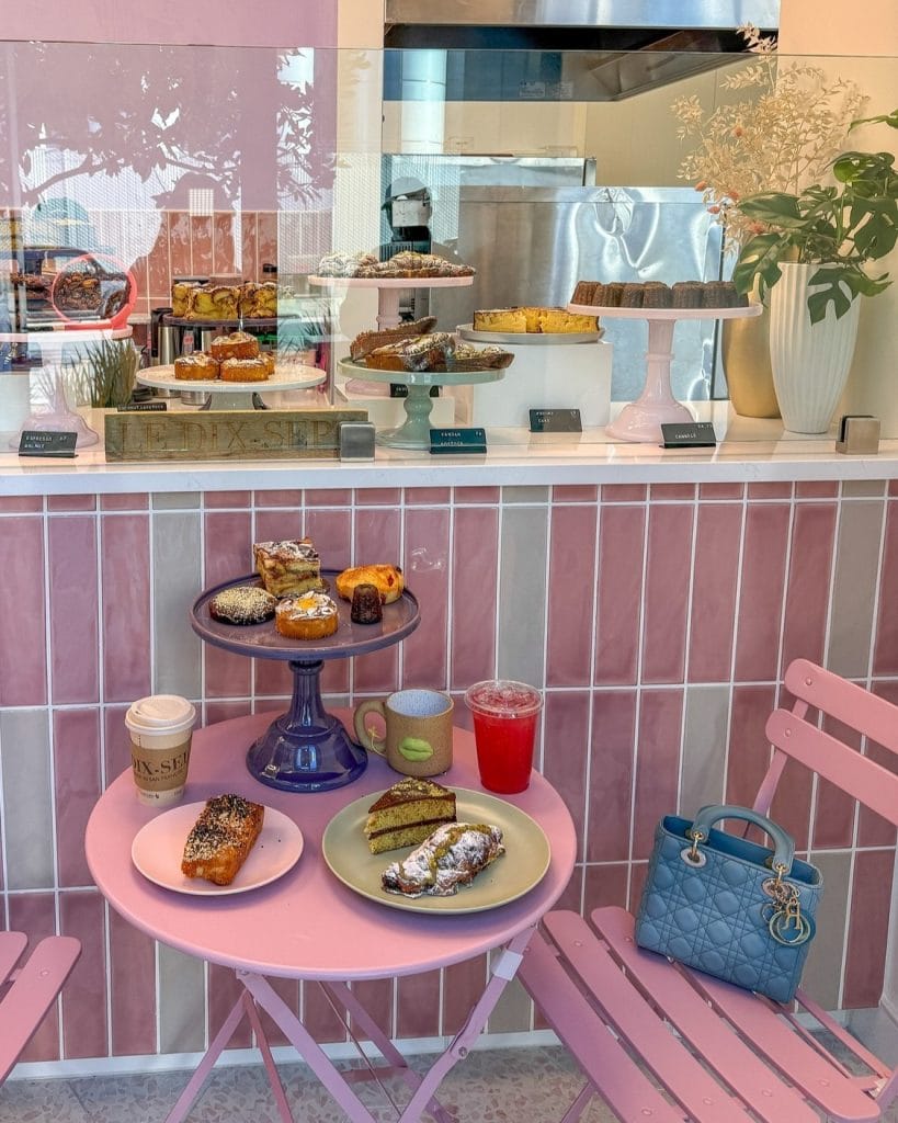 Cozy San Francisco bakery and cafe interior with pastries and warm ambiance