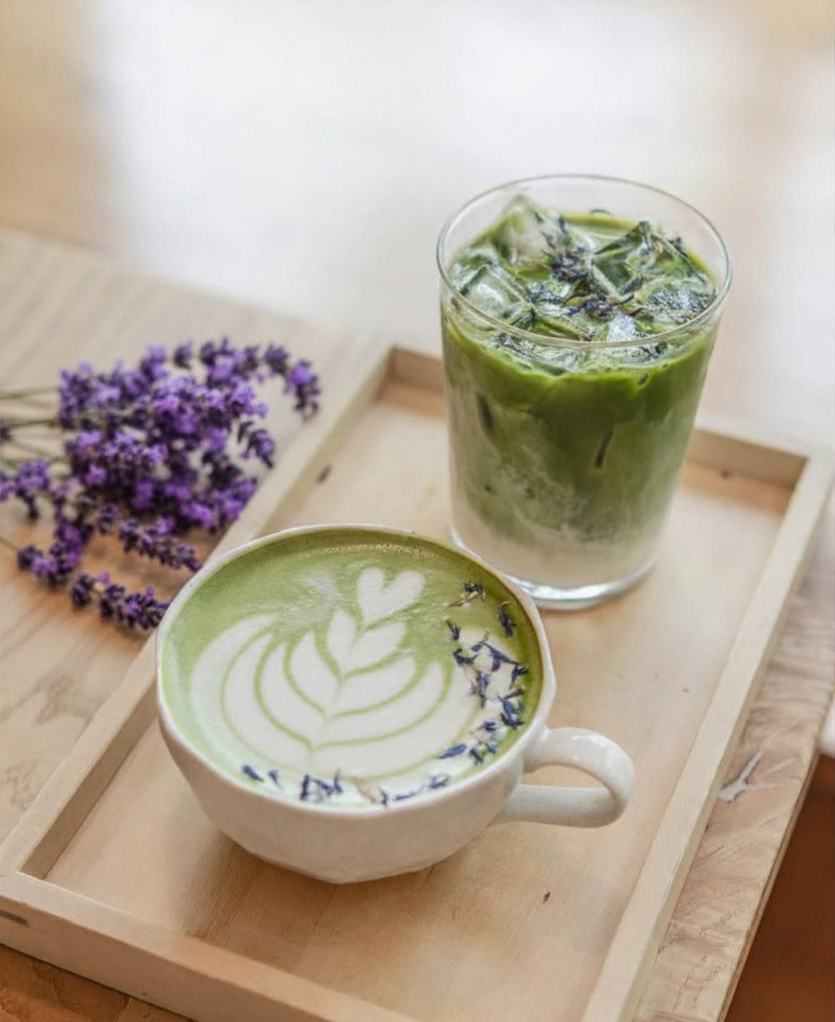 Stonemill Matcha, flavorful matcha in San Francisco, Lavender matcha drink