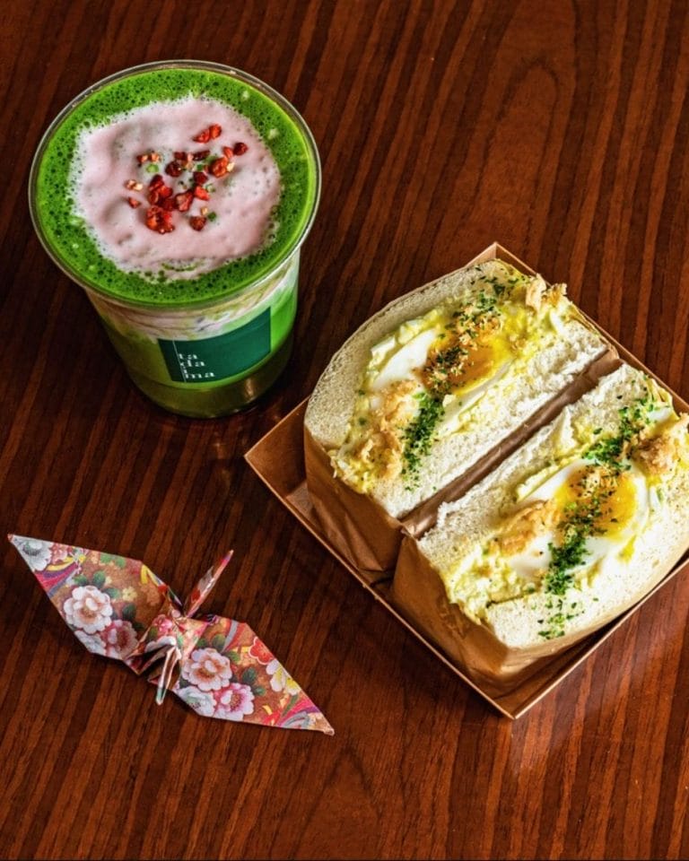 Tadaima Matcha and Egg Sandwich, Japanese cafe