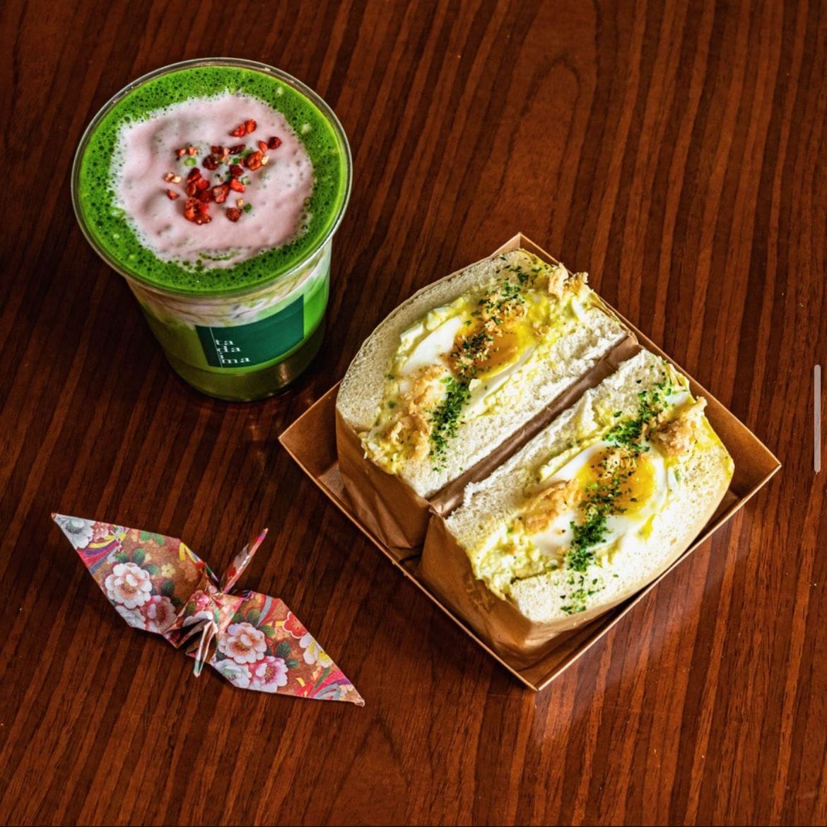 Tadaima - Inner Sunset, Authentic matcha cafe in San Francisco, strawberry matcha and egg sandwich