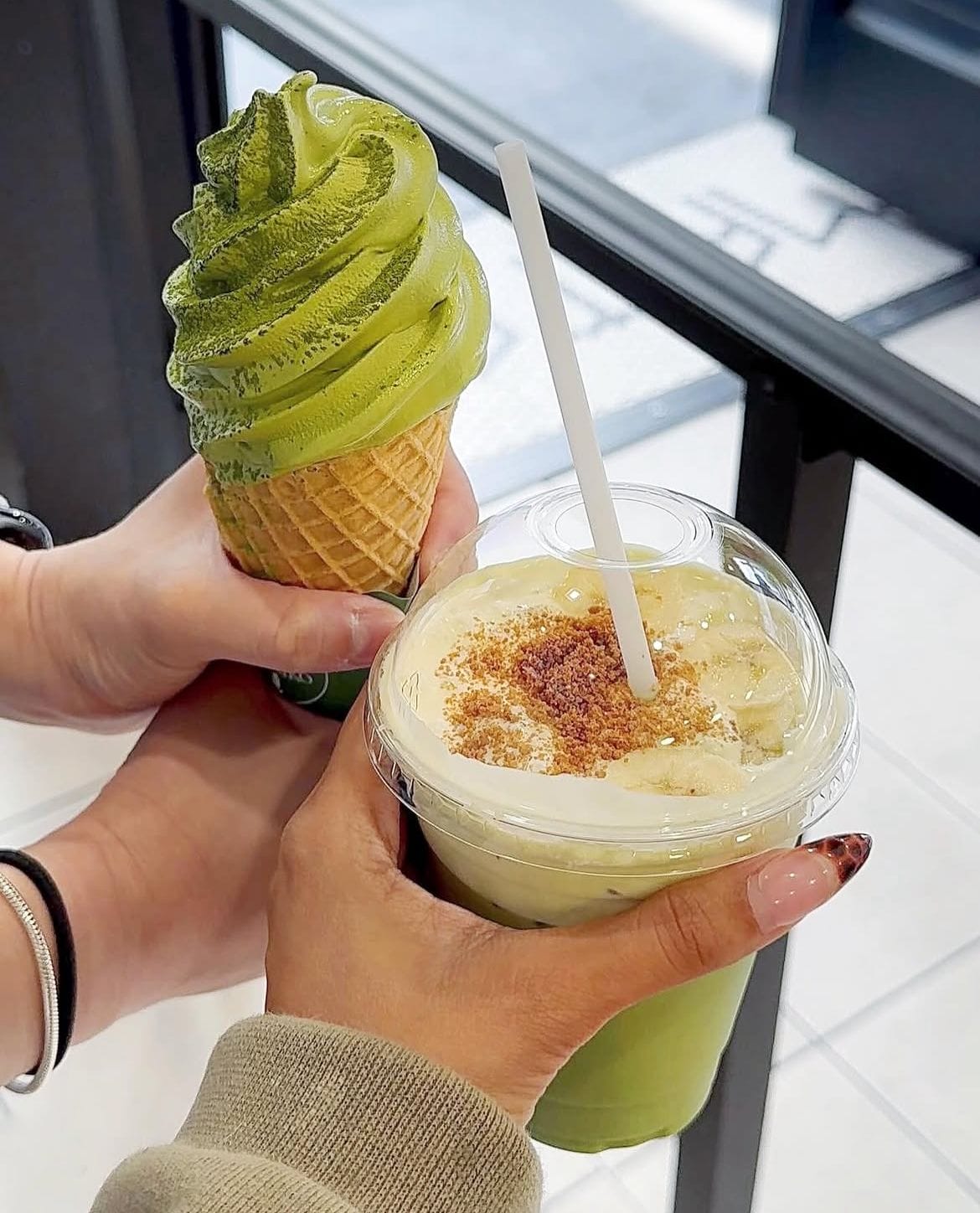 Cafe Matcha Maiko, coffee and matcha cafe in San Francisco, matcha soft serve and cappuccino matcha