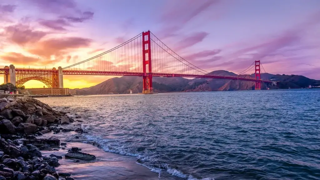 Golden Gate bridge San Francisco during the sunset