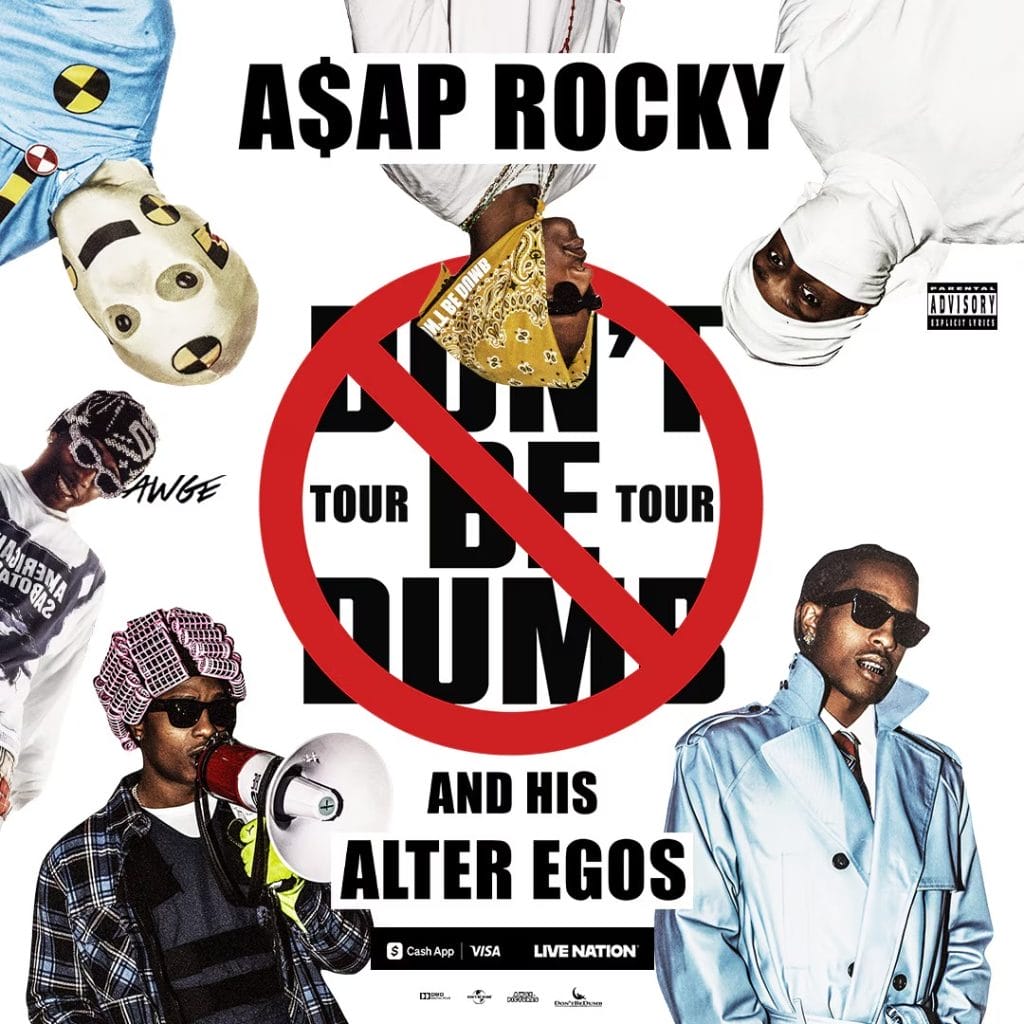 Things To Do in San Francisco This June 2026, with an A$AP Rocky Don’t Be Dumb World Tour concert poster.