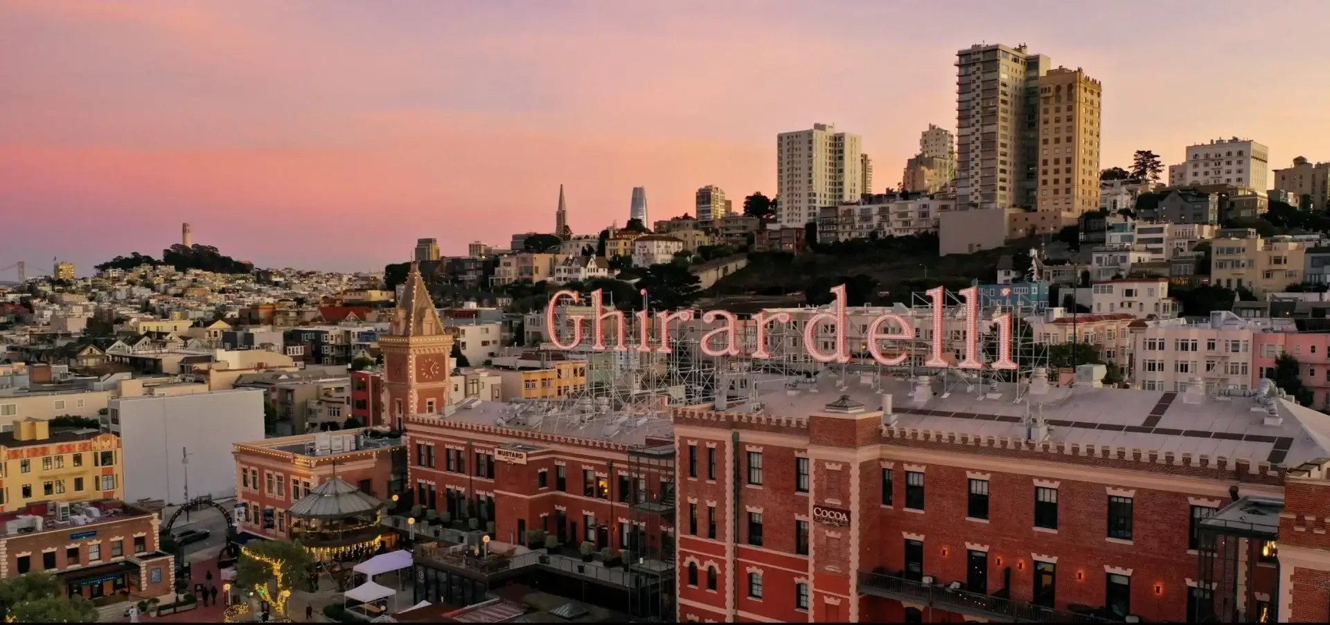 Father-son trip to Ghirardelli Square
