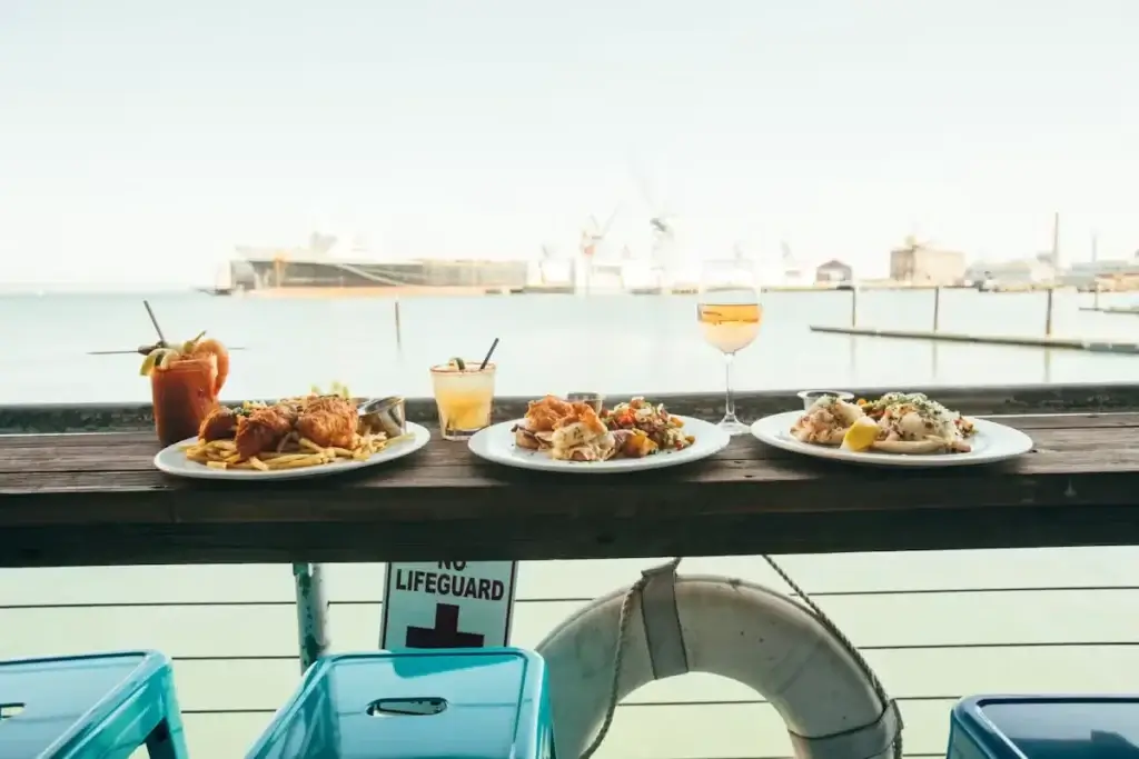 Mission Rock Resort, best sunset restaurant in San Francisco, panoramic views of Mission Bay